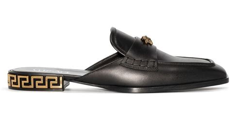 versace flat top square|Versace loafers for women.